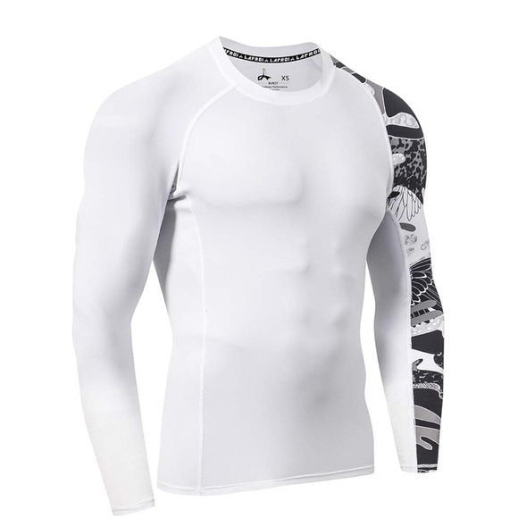 LAFROI Long Sleeve Baselayer Skins Performance Fit Compression Rash Guard-Men XL - Picture 2 of 11